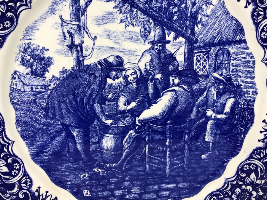 Large 15R Boch Freres Belgium Delfts Plate - LJE [Photo 5]