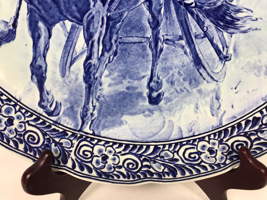 Large 15.5R Royal Sphinx Holland Delfts Plate - LJE [Photo 6]