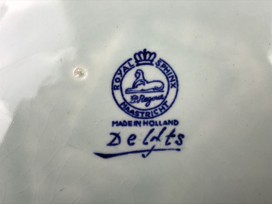 Large 15.5R Royal Sphinx Holland Delfts Plate - LJE [Photo 8]