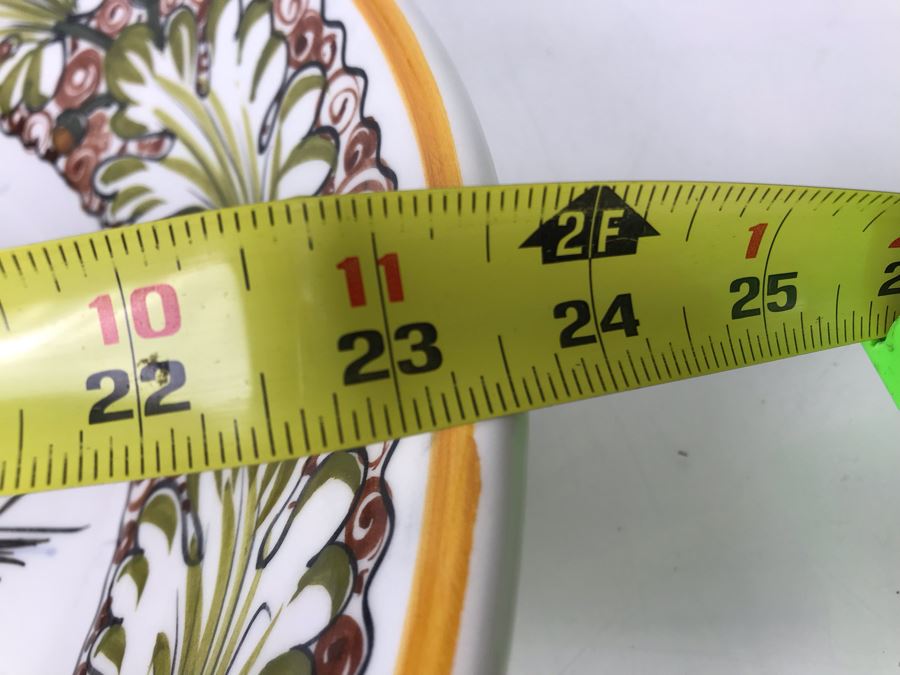 Large Hand Painted Italian Turkey Platter 24L X 17.5W - LJE [Photo 12]