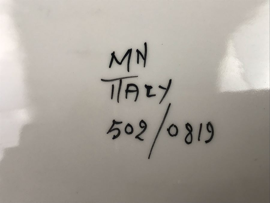 Large Hand Painted Italian Turkey Platter 24L X 17.5W - LJE [Photo 10]