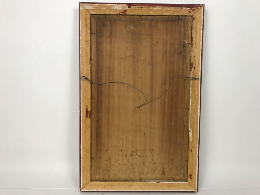 Original Signed Oil Painting On Board Attributed To Gaetano Esposito (1858-1911) Man With Red Cap Smoking Pipe Naples 10.5W X 18H (Board Measurements) - LJE [Photo 22]