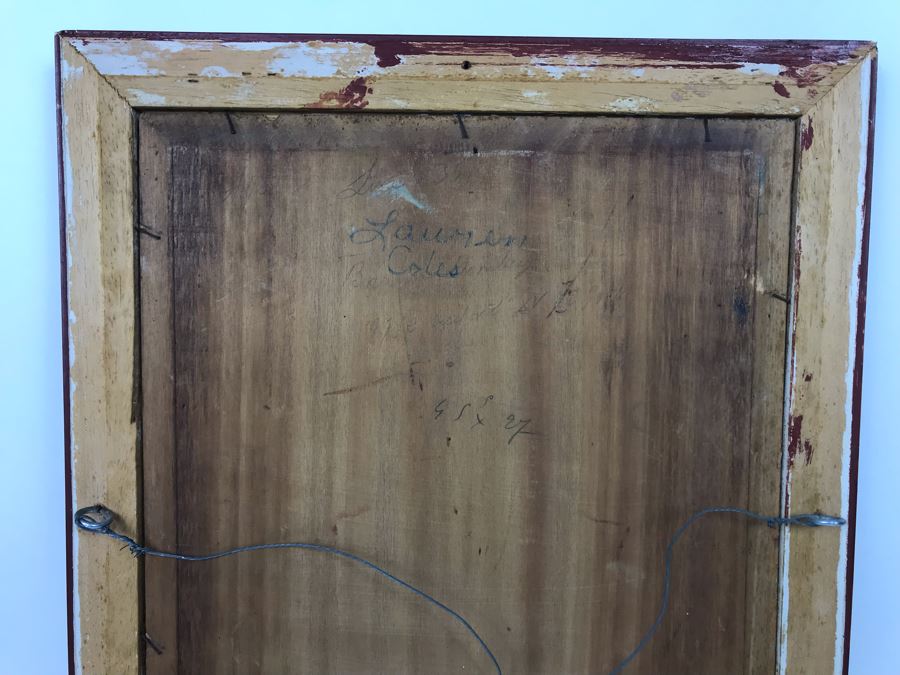 Original Signed Oil Painting On Board Attributed To Gaetano Esposito (1858-1911) Man With Red Cap Smoking Pipe Naples 10.5W X 18H (Board Measurements) - LJE [Photo 23]