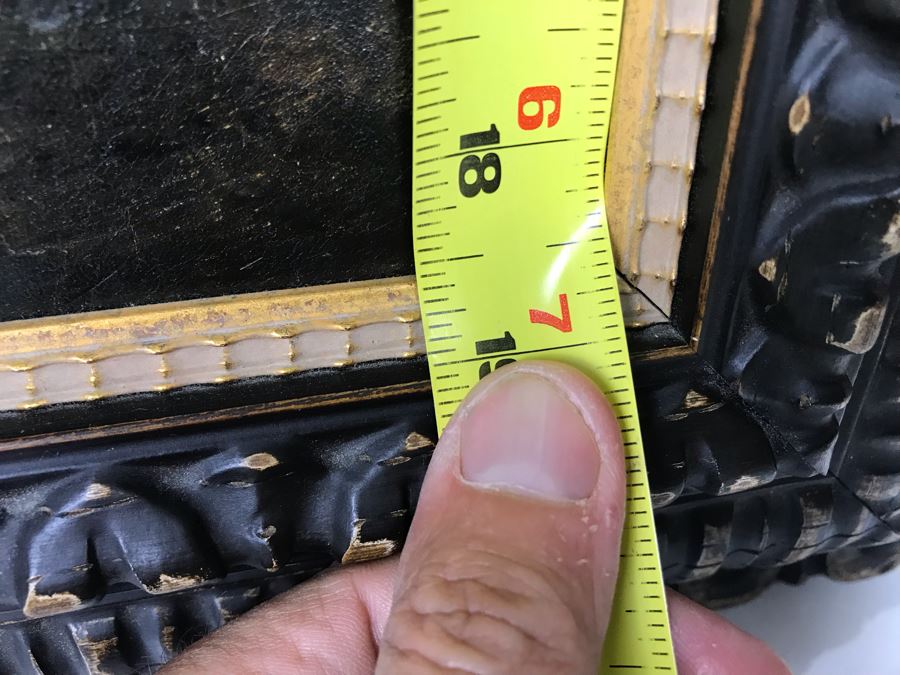 Old Signed Original Painting Of Canal Scene With A. Pierce Label On Back In Wooden Italian Frame - LJE [Photo 20]