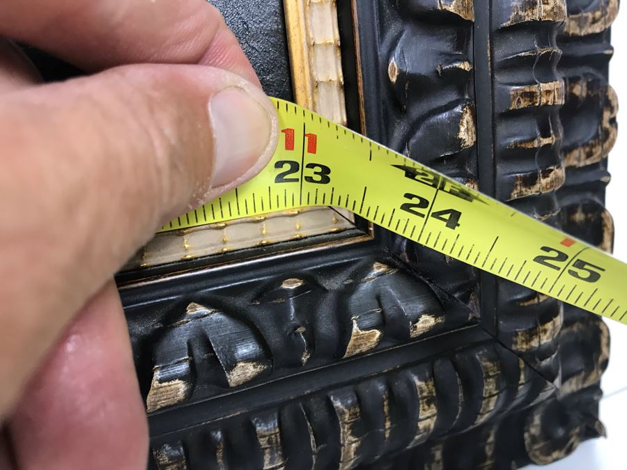 Old Signed Original Painting Of Canal Scene With A. Pierce Label On Back In Wooden Italian Frame - LJE [Photo 19]