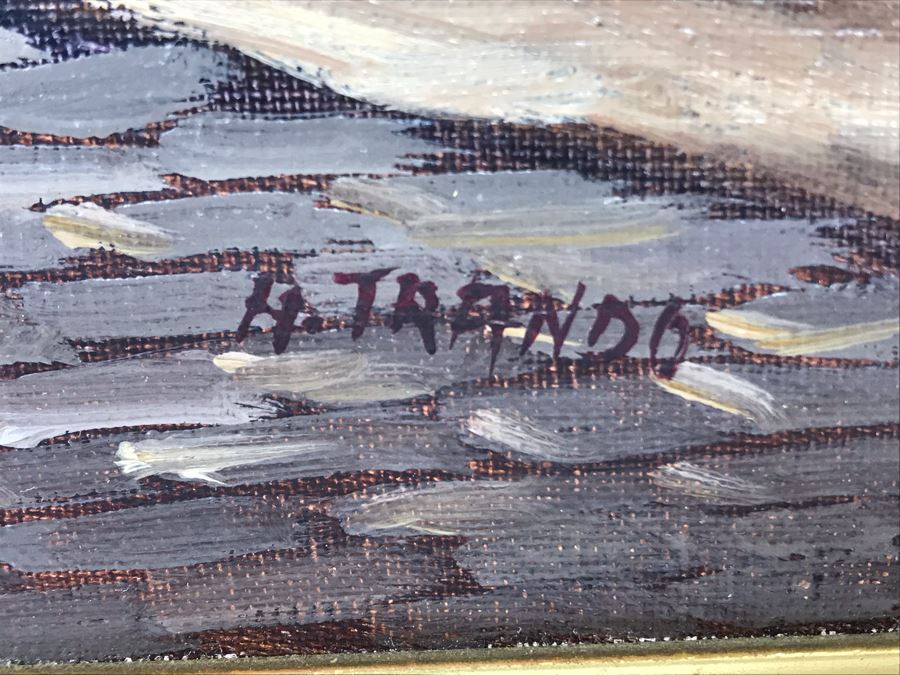 Original Signed Oil Painting On Canvas By Henri Trando - Maison De Mimi - Pinson, Montmarte 21 X 18 - LJE [Photo 9]