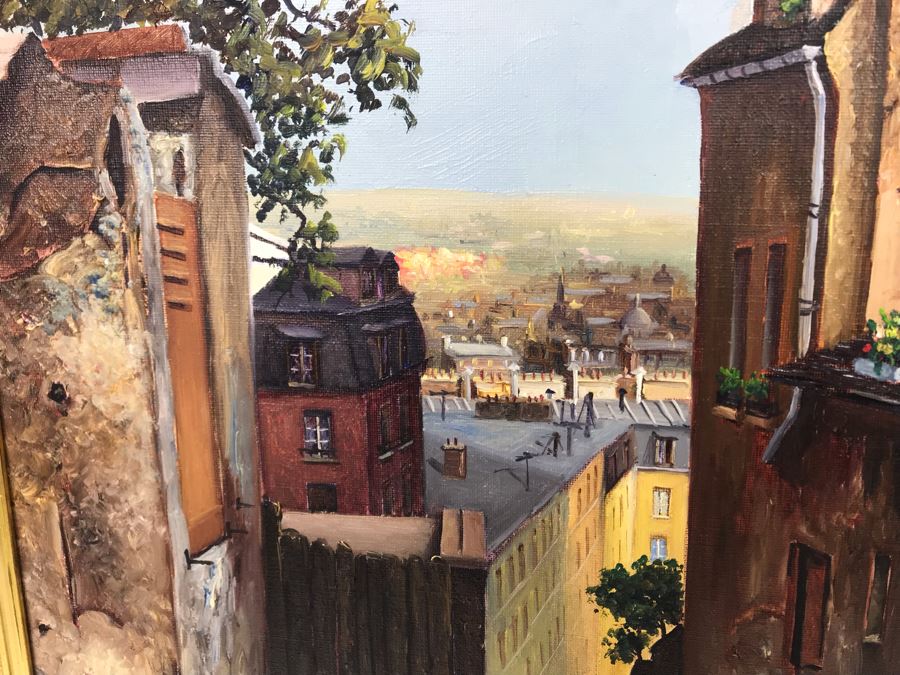 Original Signed Oil Painting On Canvas By Henri Trando - Maison De Mimi - Pinson, Montmarte 21 X 18 - LJE [Photo 8]