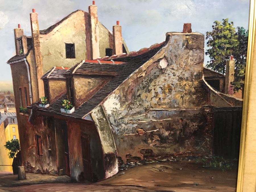 Original Signed Oil Painting On Canvas By Henri Trando - Maison De Mimi - Pinson, Montmarte 21 X 18 - LJE [Photo 6]