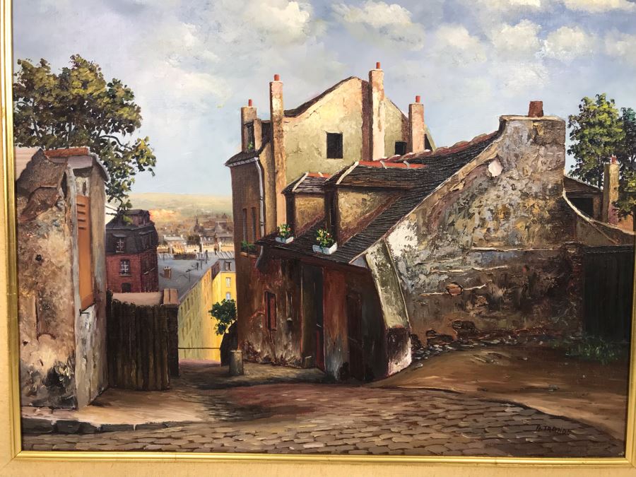 Original Signed Oil Painting On Canvas By Henri Trando - Maison De Mimi - Pinson, Montmarte 21 X 18 - LJE [Photo 5]