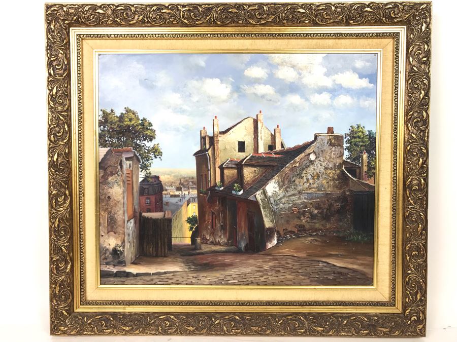 Original Signed Oil Painting On Canvas By Henri Trando - Maison De Mimi - Pinson, Montmarte 21 X 18 - LJE [Photo 3]
