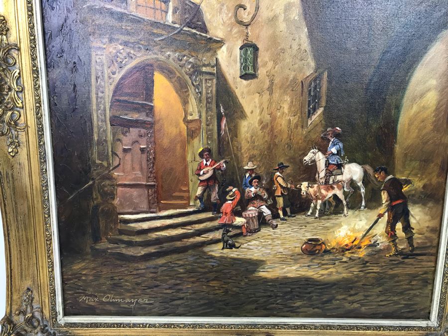 Original Signed Oil Painting By German Painter Max Ohmayer (1903-1970) Rothenburg 19 X 23 - LJE [Photo 4]