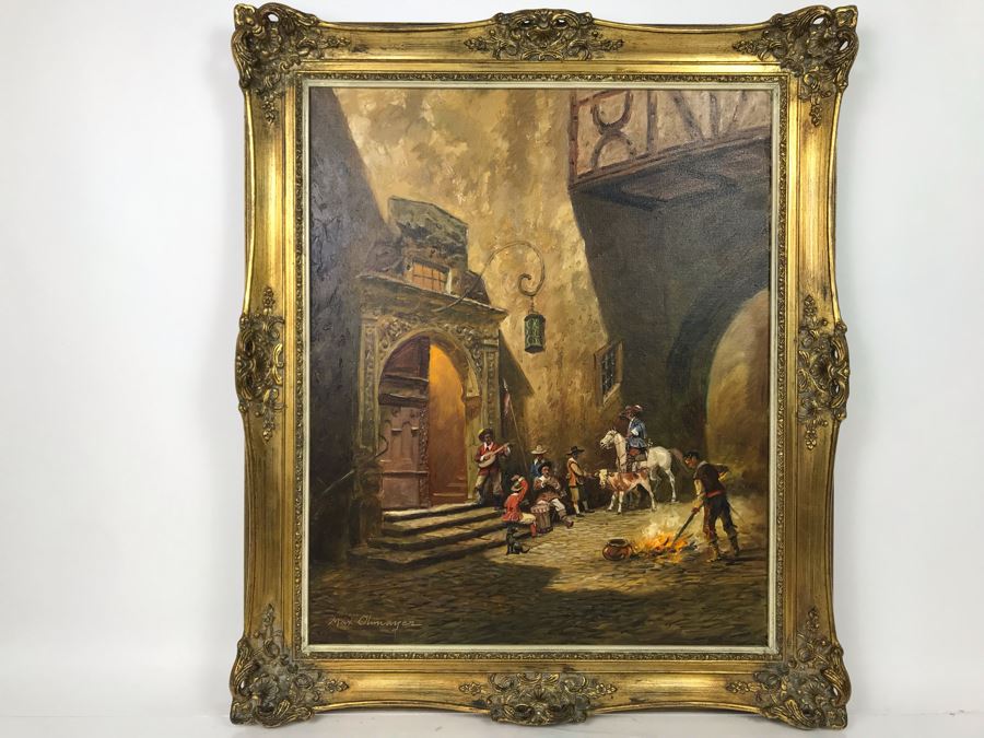 Original Signed Oil Painting By German Painter Max Ohmayer (1903-1970) Rothenburg 19 X 23 - LJE [Photo 1]