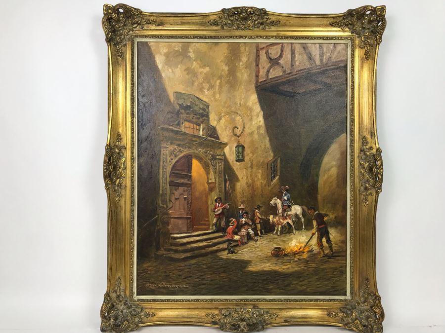 Original Signed Oil Painting By German Painter Max Ohmayer (1903-1970) Rothenburg 19 X 23 - LJE [Photo 2]