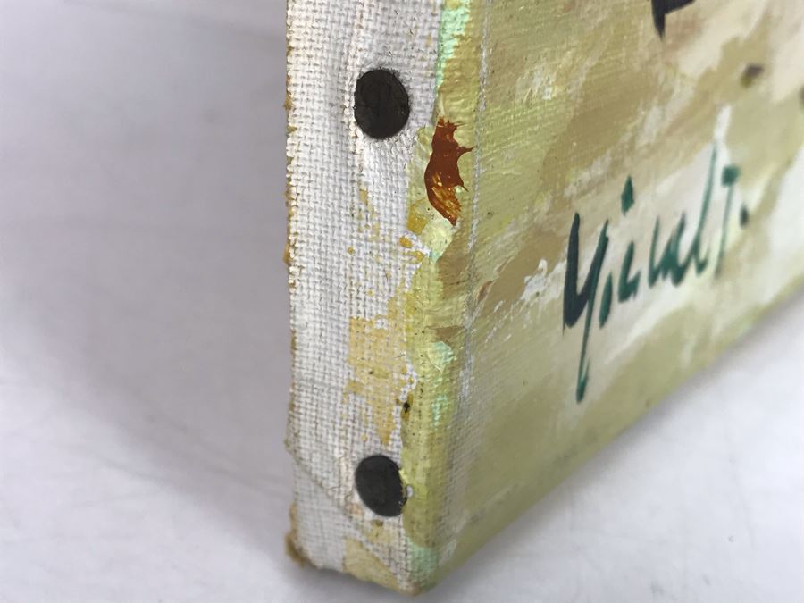 Original Signed Oil Painting On Canvas By Michel T (Thomas) Paris France Big Eye Girl 12 X 24 - LJE [Photo 9]