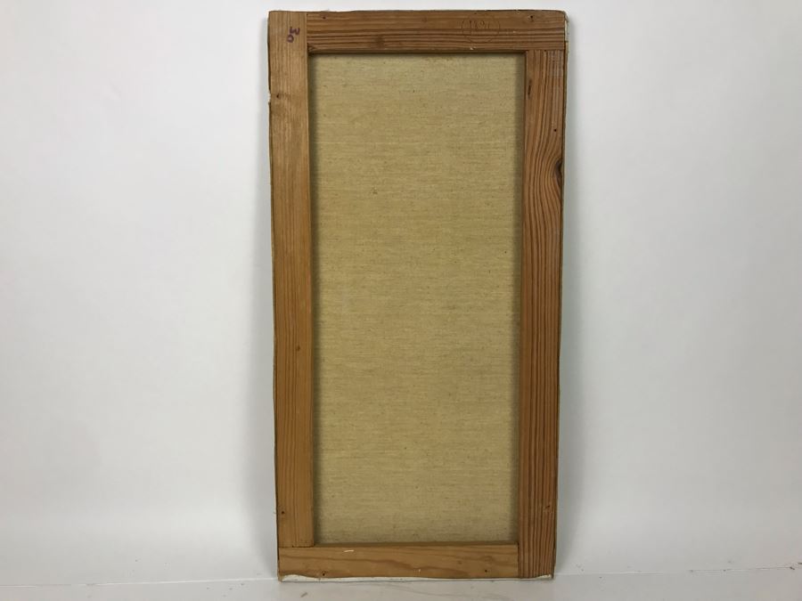 Original Signed Oil Painting On Canvas By Michel T (Thomas) Paris France Big Eye Girl 12 X 24 - LJE [Photo 10]