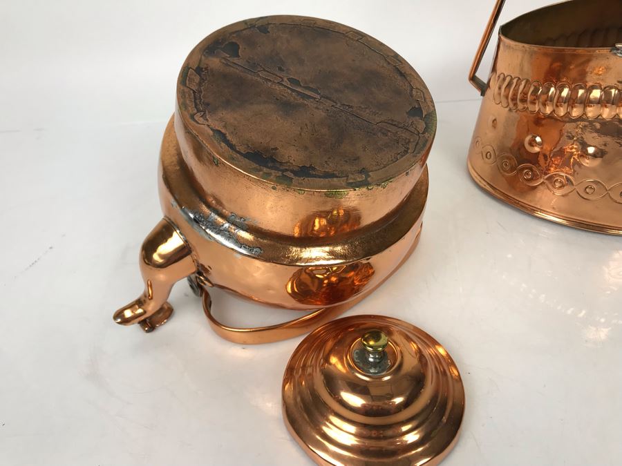 Copper Teapot And Copper Watering Can - LJE [Photo 12]