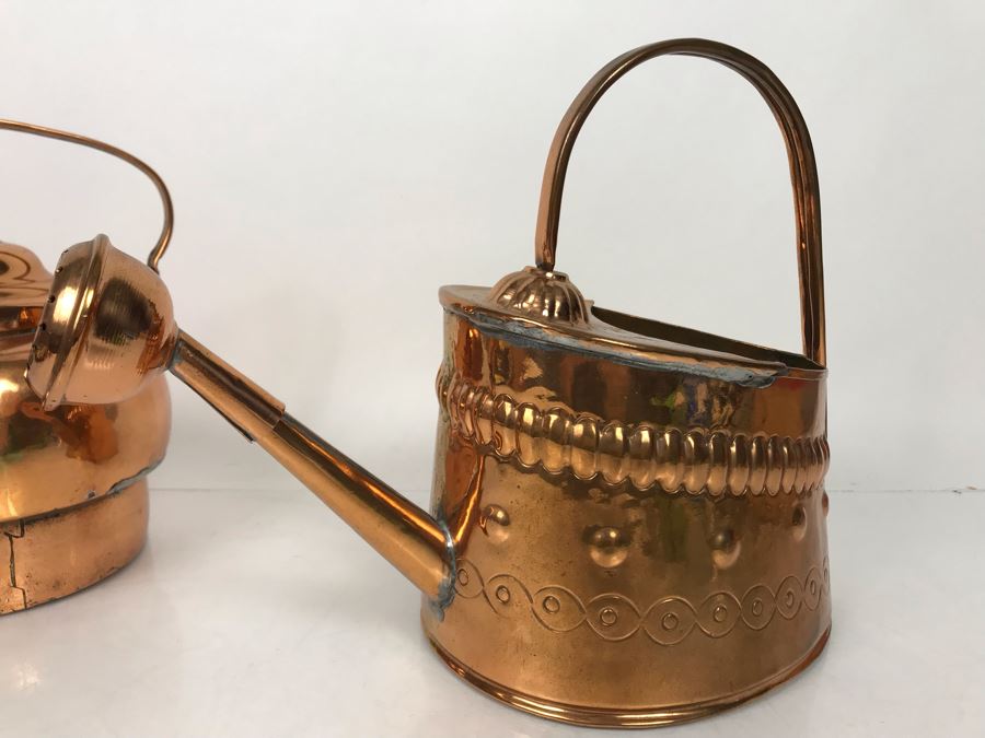 Copper Teapot And Copper Watering Can - LJE [Photo 2]