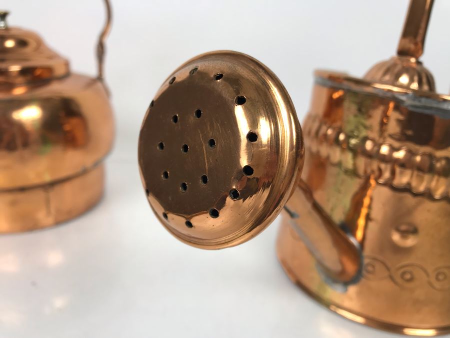 Copper Teapot And Copper Watering Can - LJE [Photo 4]