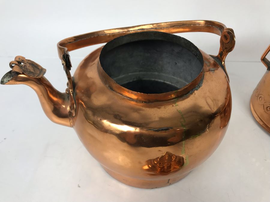 Copper Teapot And Copper Watering Can - LJE [Photo 11]