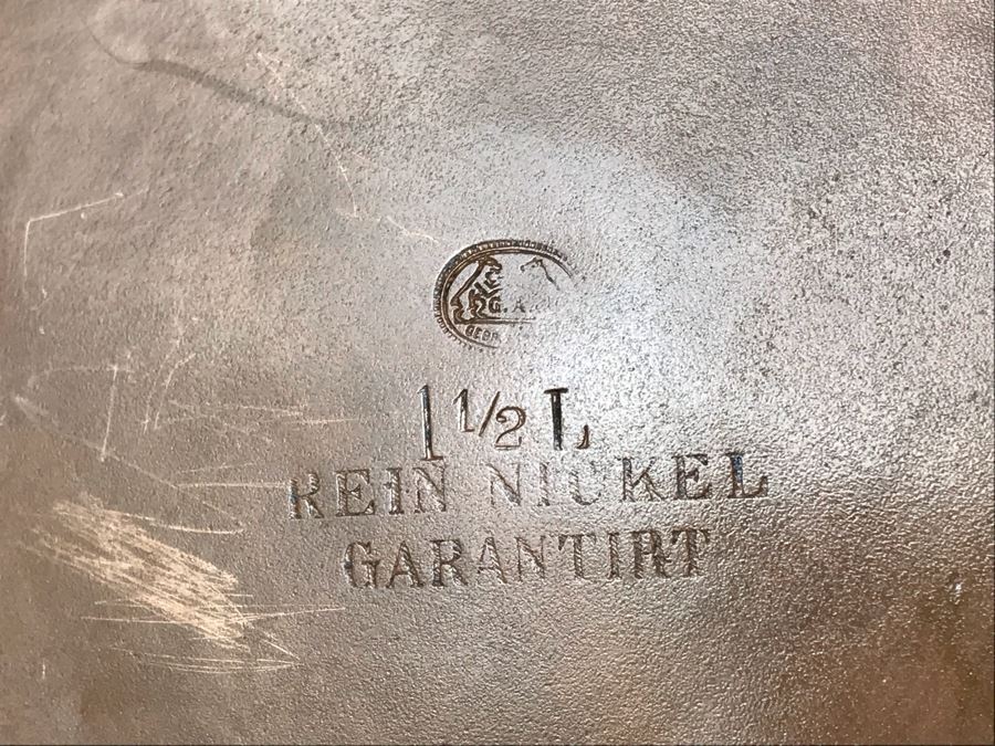 Vintage German Copper Coffee Pot Rein Nickel 1.5L 10H - LJE [Photo 8]