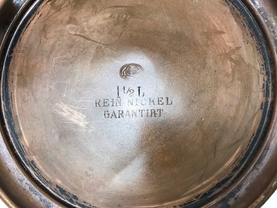 Vintage German Copper Coffee Pot Rein Nickel 1.5L 10H - LJE [Photo 7]