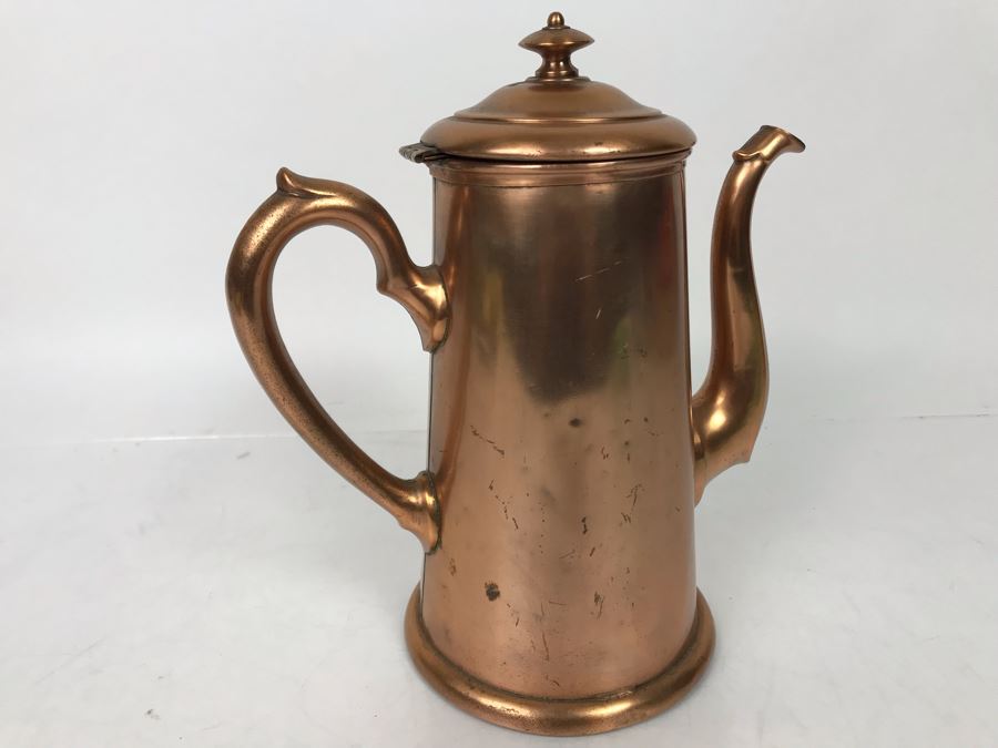 Vintage German Copper Coffee Pot Rein Nickel 1.5L 10H - LJE [Photo 4]