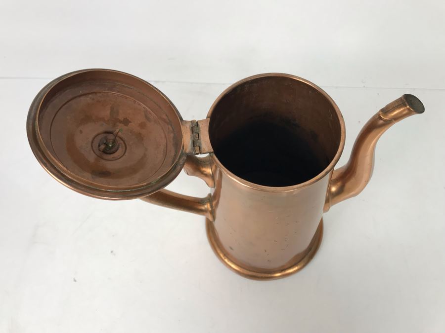 Vintage German Copper Coffee Pot Rein Nickel 1.5L 10H - LJE [Photo 5]