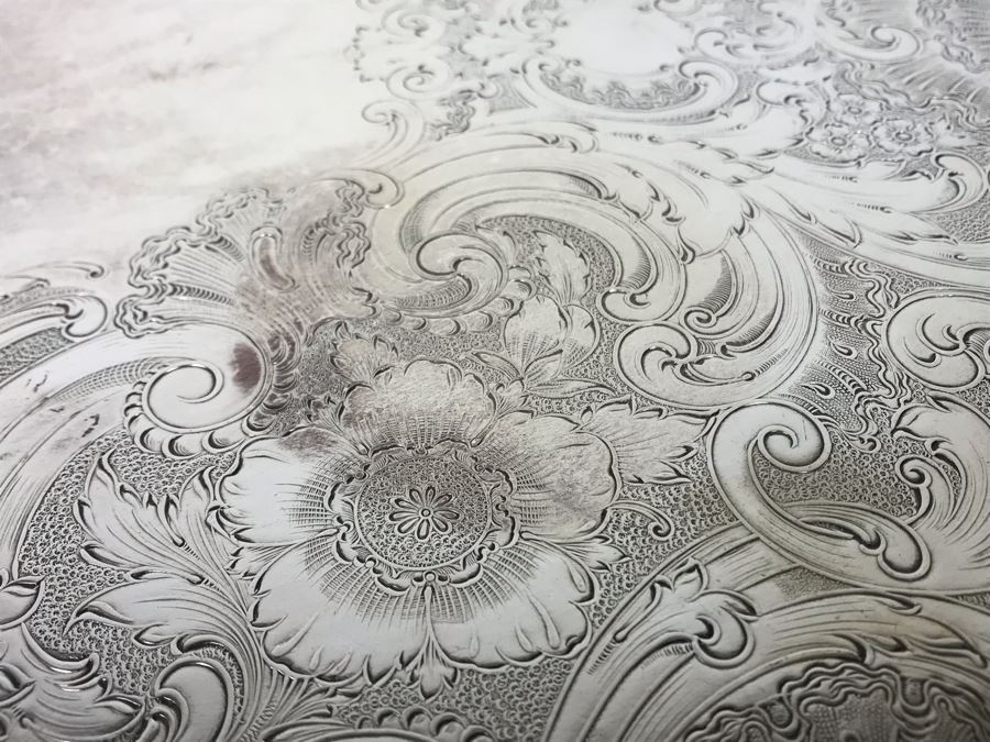 Large Reed & Barton Silverplate Tray Winthrop 30 X 21 - LJE [Photo 4]