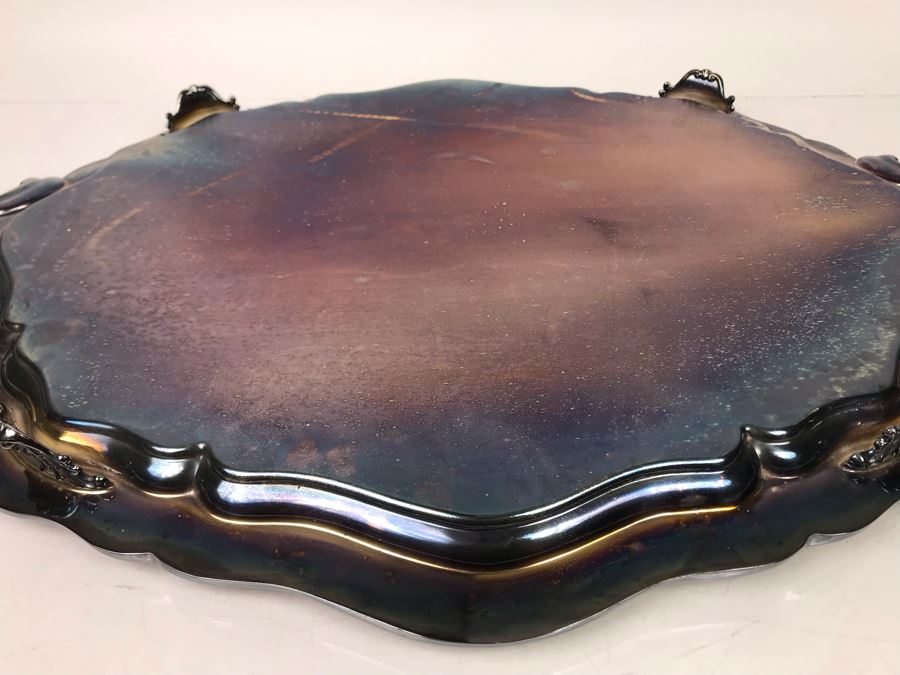 Large Reed & Barton Silverplate Tray Winthrop 30 X 21 - LJE [Photo 5]