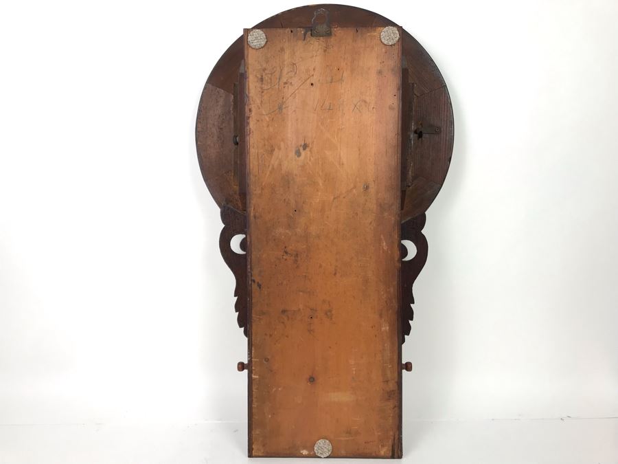 Vintage Wooden Inlay Wall Clock 17W X 28H - LJE [Photo 8]