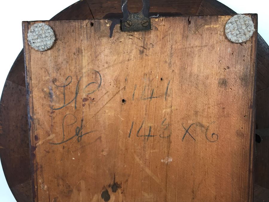 Vintage Wooden Inlay Wall Clock 17W X 28H - LJE [Photo 9]