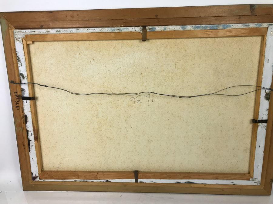 Original Signed Oil Painting On Canvas Signed Jean M. 36 X 24 - LJE [Photo 12]