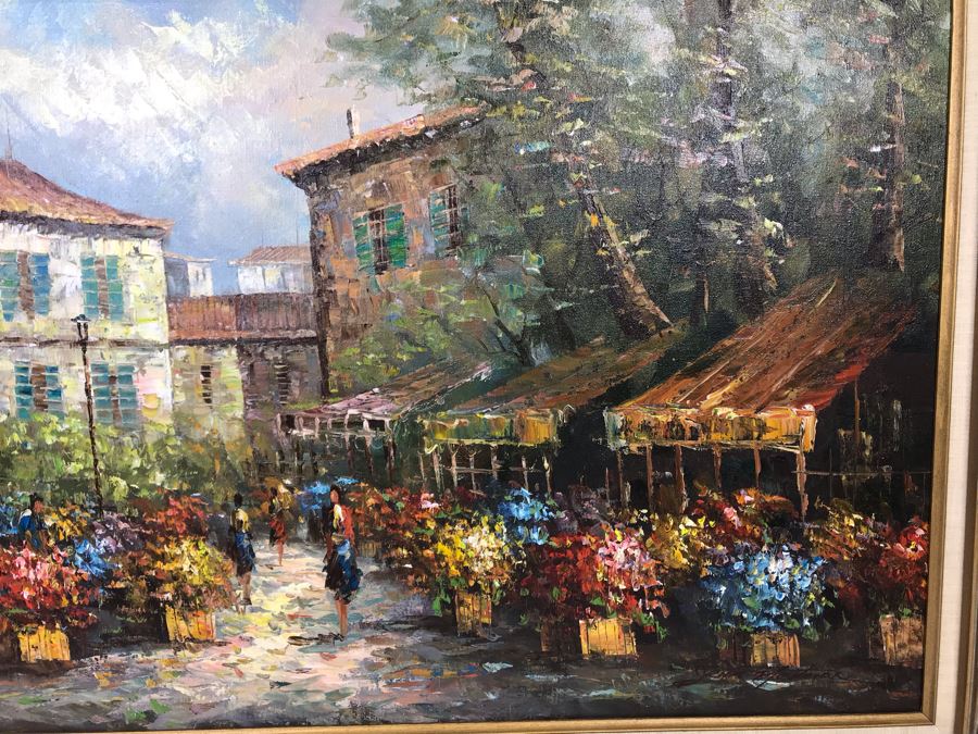 Original Signed Oil Painting On Canvas Signed Jean M. 36 X 24 - LJE [Photo 5]