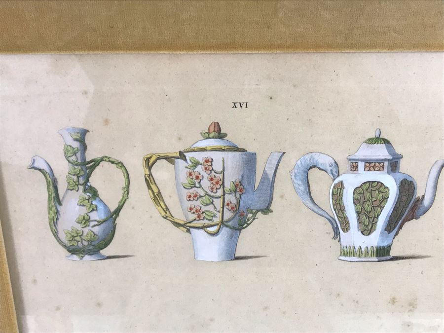 Pair Of P. (Paul) Fourdrinier (1698-1758) Etchings In Vintage Italian Frames 18.5 X 28 - LJE [Photo 3]