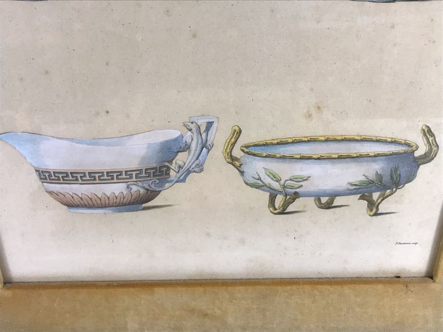 Pair Of P. (Paul) Fourdrinier (1698-1758) Etchings In Vintage Italian Frames 18.5 X 28 - LJE [Photo 5]