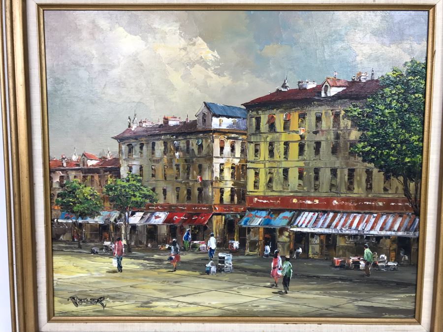 Original Signed Oil Painting On Canvas Signed Peter 28 X 24 - LJE [Photo 3]