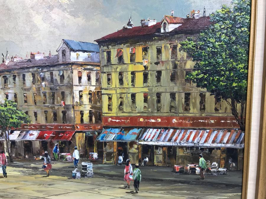 Original Signed Oil Painting On Canvas Signed Peter 28 X 24 - LJE [Photo 5]