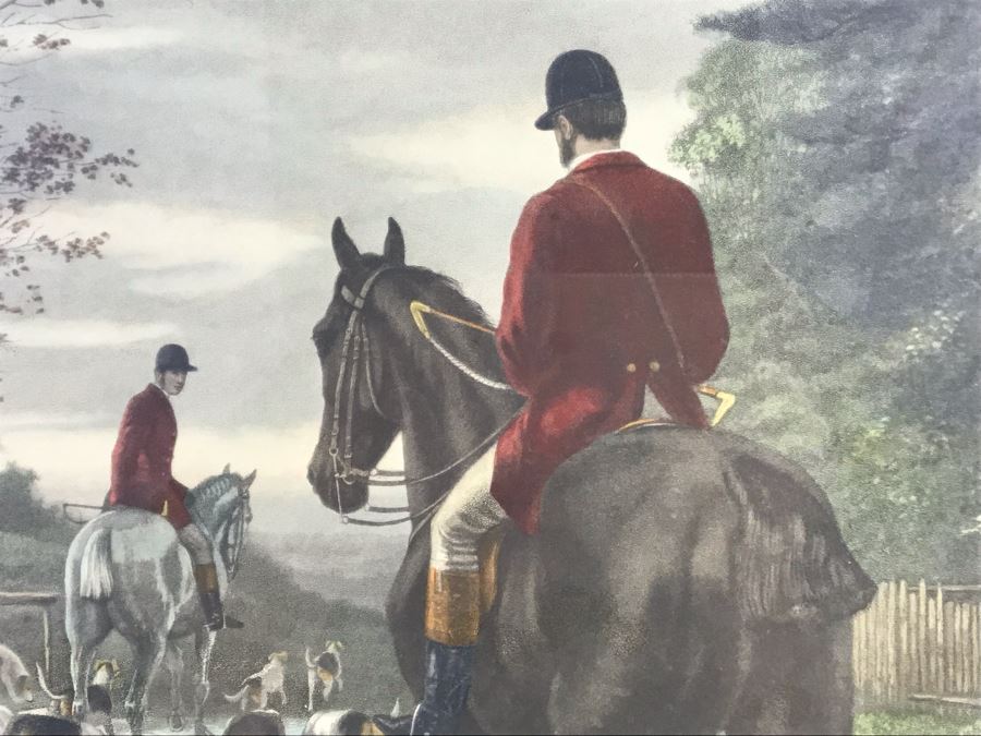 E. G. Hester Etching Based On Painting By E.A.S. Douglas Titled 'Evening - Returning To The Kennels' London, England Published 1877 By Arthur Ackermann In Classy Frame 28 X 34 - LJE [Photo 8]