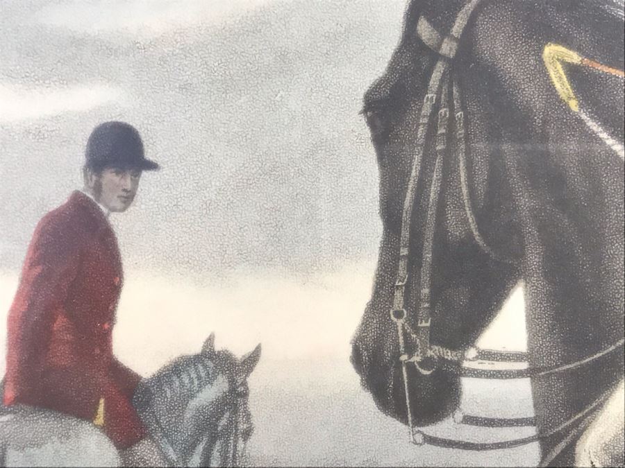 E. G. Hester Etching Based On Painting By E.A.S. Douglas Titled 'Evening - Returning To The Kennels' London, England Published 1877 By Arthur Ackermann In Classy Frame 28 X 34 - LJE [Photo 15]