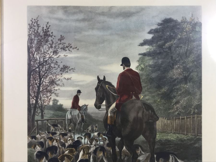 E. G. Hester Etching Based On Painting By E.A.S. Douglas Titled 'Evening - Returning To The Kennels' London, England Published 1877 By Arthur Ackermann In Classy Frame 28 X 34 - LJE [Photo 7]