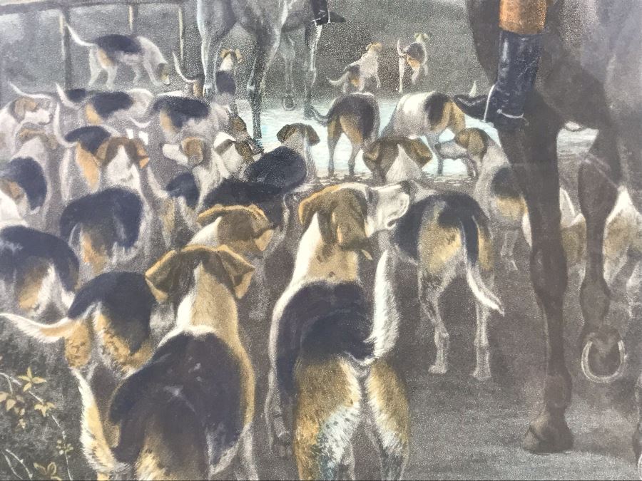 E. G. Hester Etching Based On Painting By E.A.S. Douglas Titled 'Evening - Returning To The Kennels' London, England Published 1877 By Arthur Ackermann In Classy Frame 28 X 34 - LJE [Photo 10]