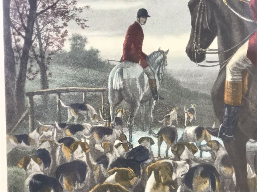 E. G. Hester Etching Based On Painting By E.A.S. Douglas Titled 'Evening - Returning To The Kennels' London, England Published 1877 By Arthur Ackermann In Classy Frame 28 X 34 - LJE [Photo 9]