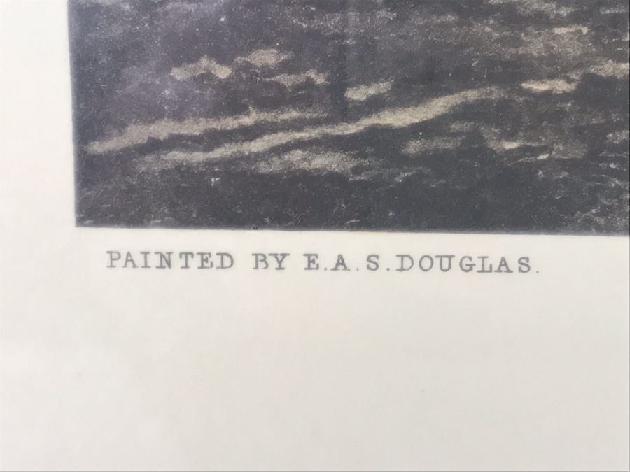 E. G. Hester Etching Based On Painting By E.A.S. Douglas Titled 'Morning - Going To Cover' London, England Published 1877 By Arthur Ackermann In Classy Frame 28 X 34 - LJE [Photo 13]