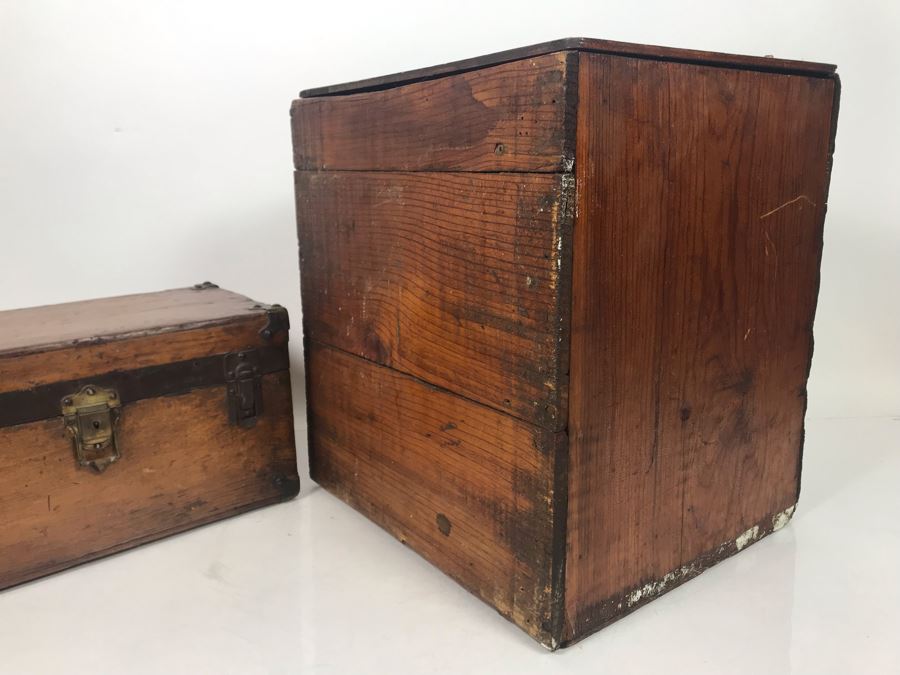 Vinage Wooden Handmade Trunk And Box [Photo 13]