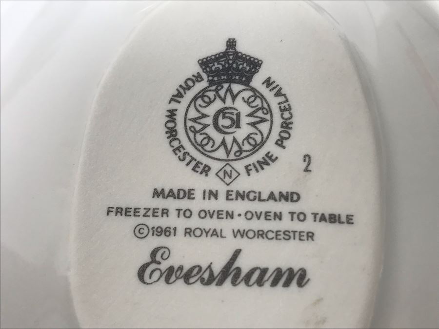 Royal Worcester Fine Porcelain Collection Evesham Pattern - 10 Pieces - LJE [Photo 11]