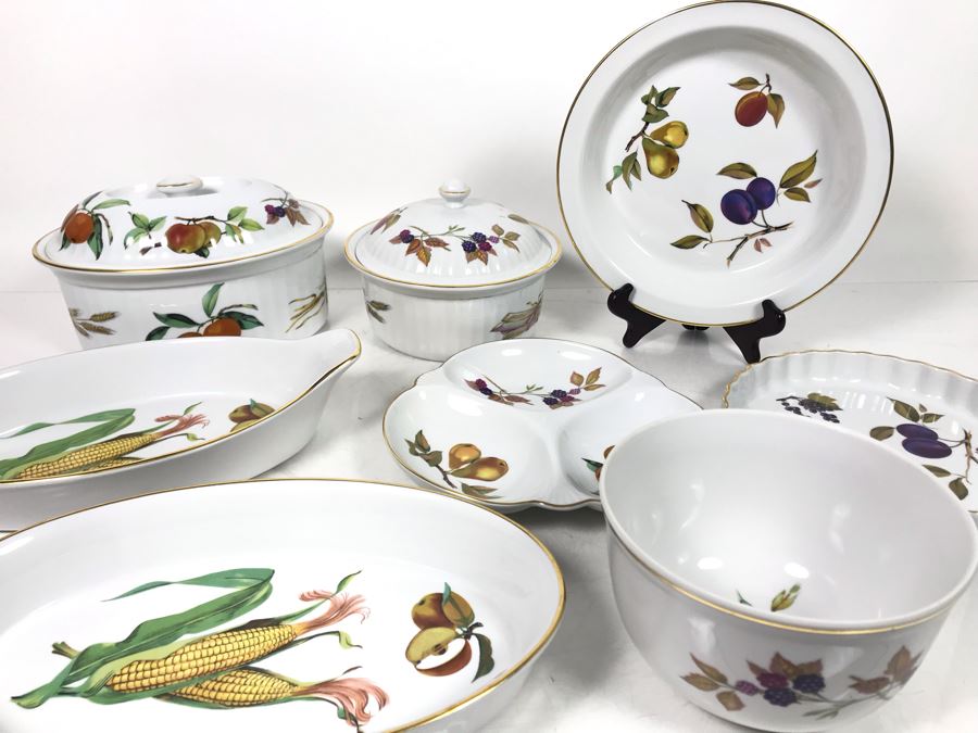 Royal Worcester Fine Porcelain Collection Evesham Pattern - 10 Pieces - LJE [Photo 2]