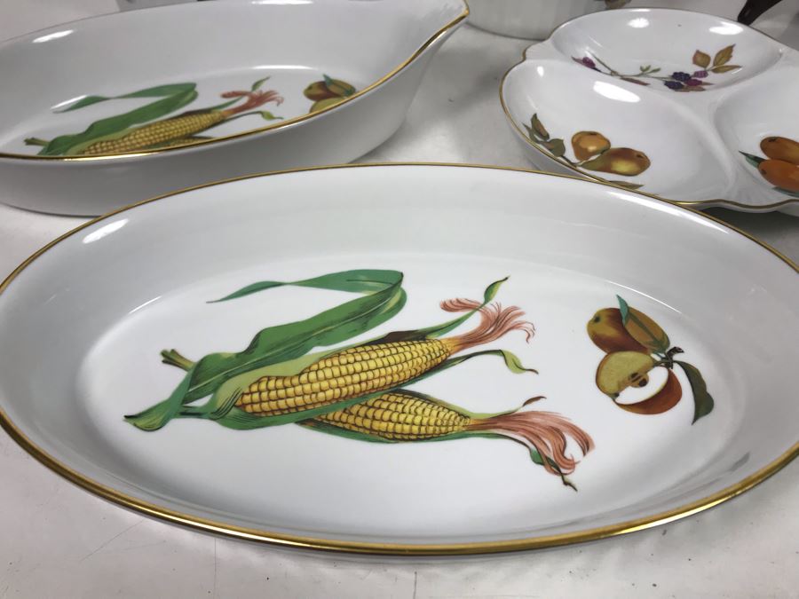 Royal Worcester Fine Porcelain Collection Evesham Pattern - 10 Pieces - LJE [Photo 3]