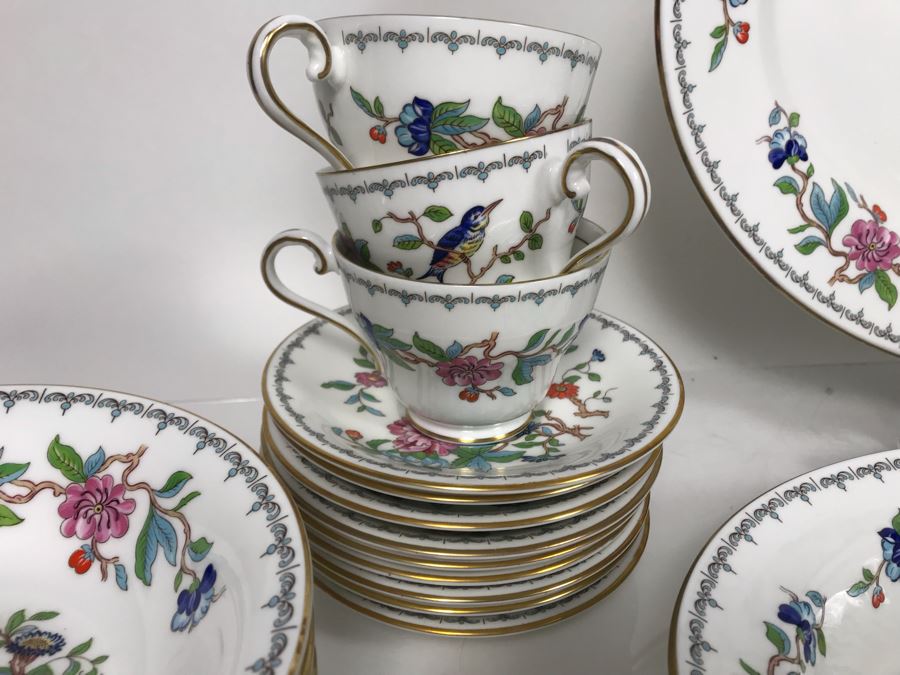 New Set Of Aynsley Gold Rim Fine English Bone China Pembroke Pattern Over 60 Pieces Some With Tags - LJE [Photo 16]