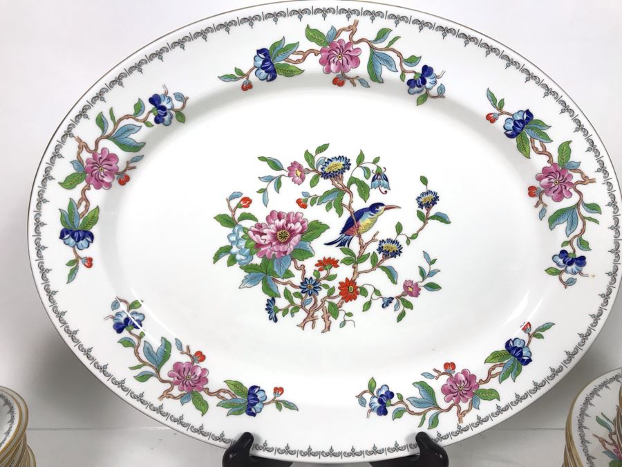 New Set Of Aynsley Gold Rim Fine English Bone China Pembroke Pattern Over 60 Pieces Some With Tags - LJE [Photo 5]