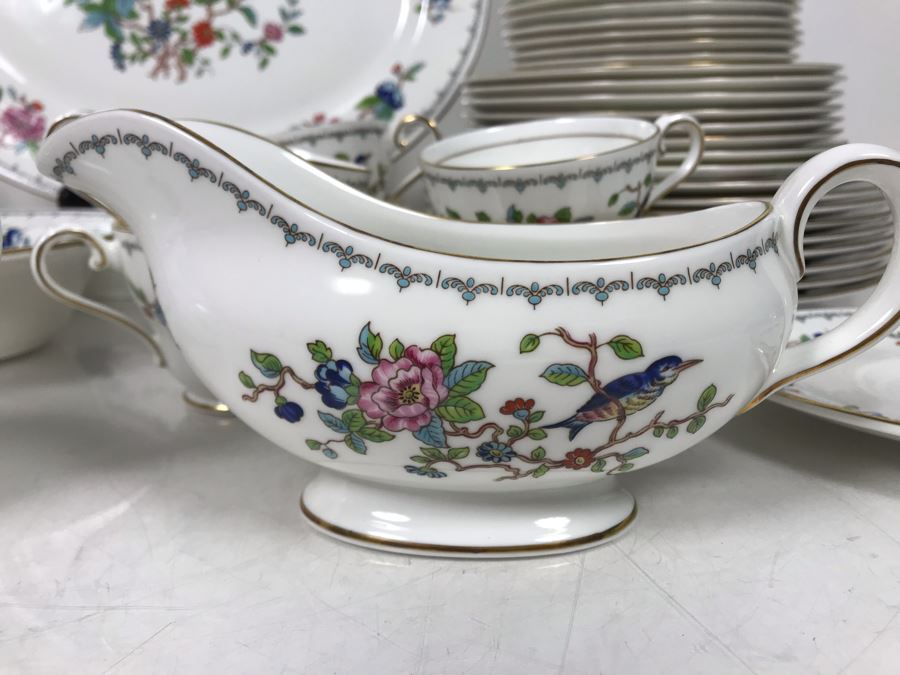 New Set Of Aynsley Gold Rim Fine English Bone China Pembroke Pattern Over 60 Pieces Some With Tags - LJE [Photo 9]